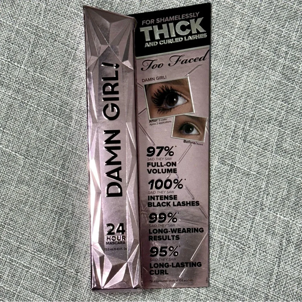 Too Faced Damn Girl 24 Hour Mascara Black NWT